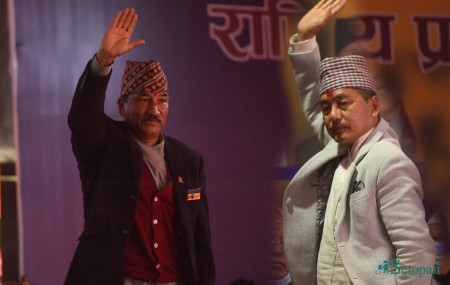 कमल थापा र राजेन्द्र लिङ्देन। फाइल तस्बिर।